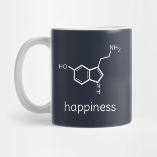 Funny Happiness Serotonin Molecule Chemistry T-Shirt Mug